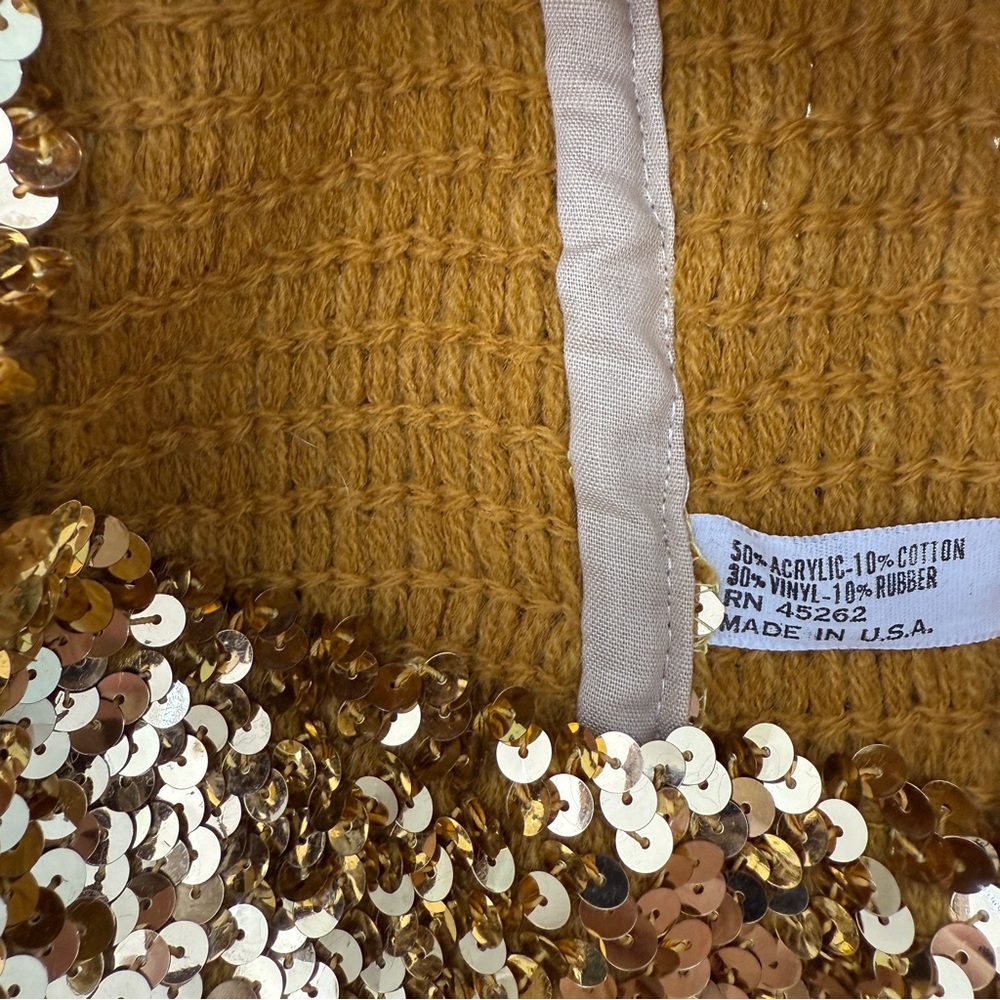 Disco Gold Sequin Strapless Top - Picture 4 of 4